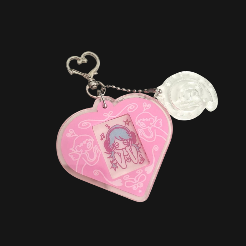 Congming - Love Heart Acrylic Keychain