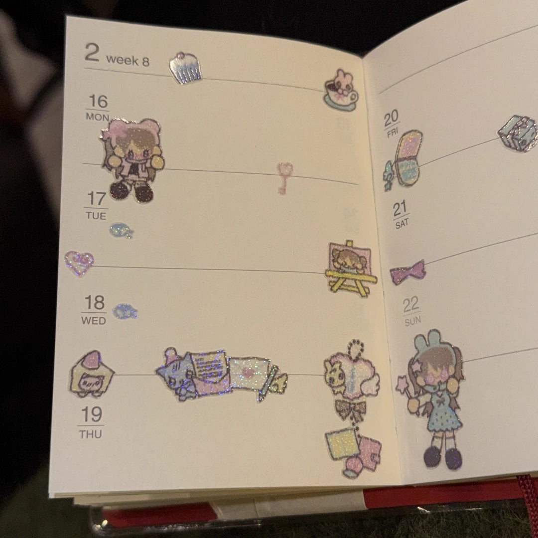 CREAMHONEY X ONIGIRI - JOURNALING GIRL STICKER SHEET
