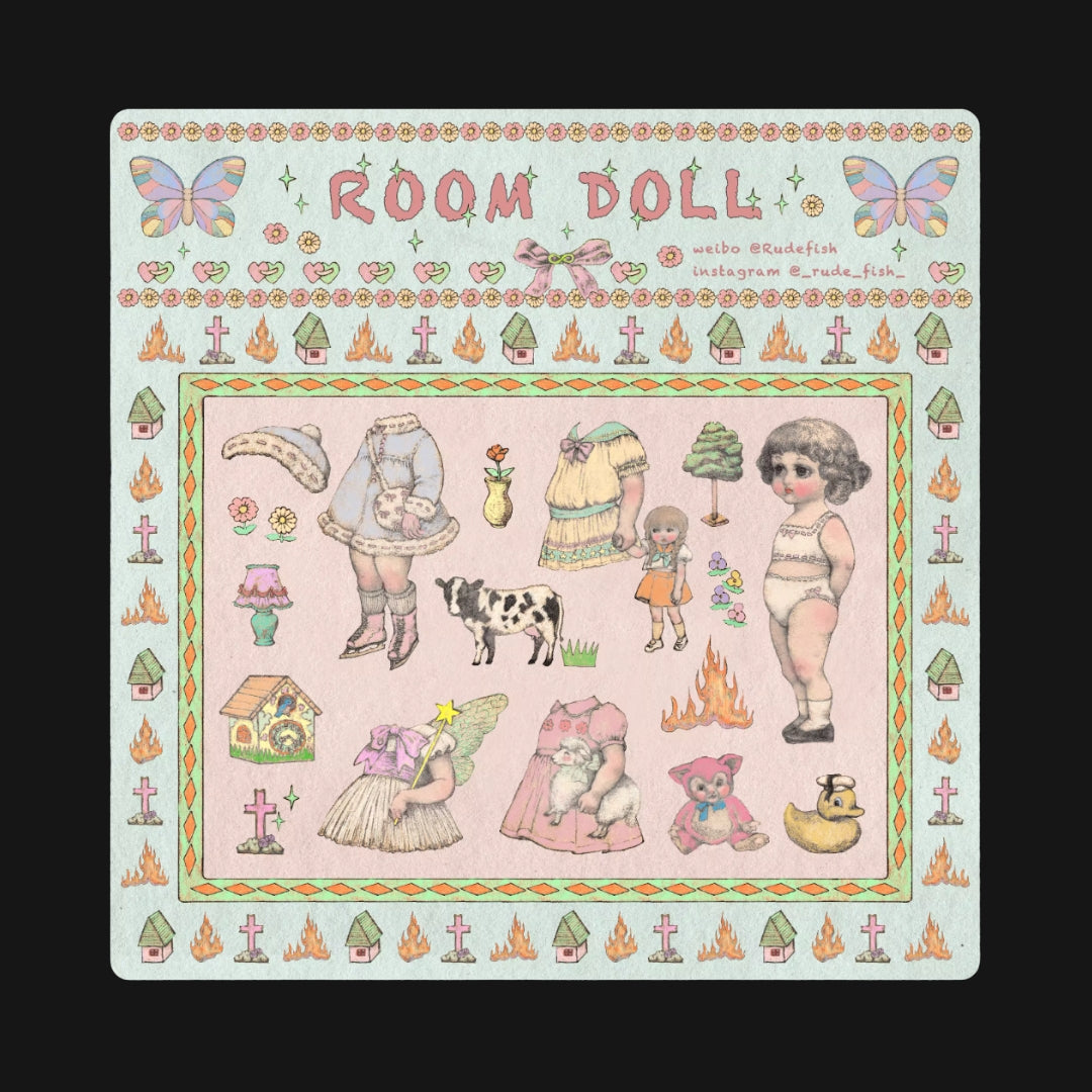 RUDEFISH - ROOM DOLL STICKER SHEET