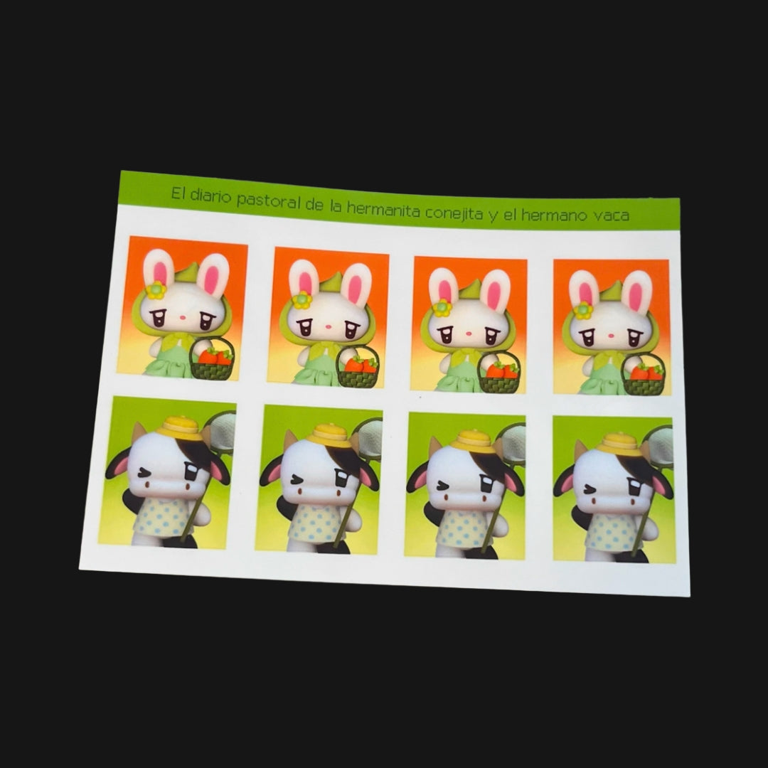 CARROT RICE - ANIMAL FRIENDS ID PHOTOS STICKER SHEET