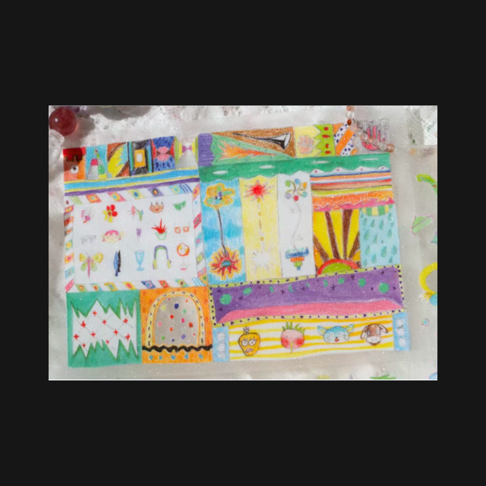 SANBENGZI - SPRING GLASS STICKER SHEET