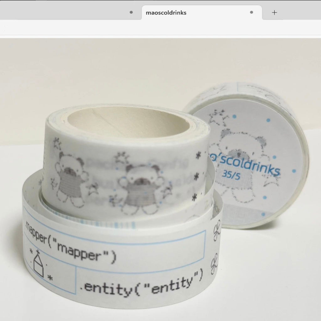 COLDRINKS - TINY BEAR WASHI TAPE STICKER ROLL