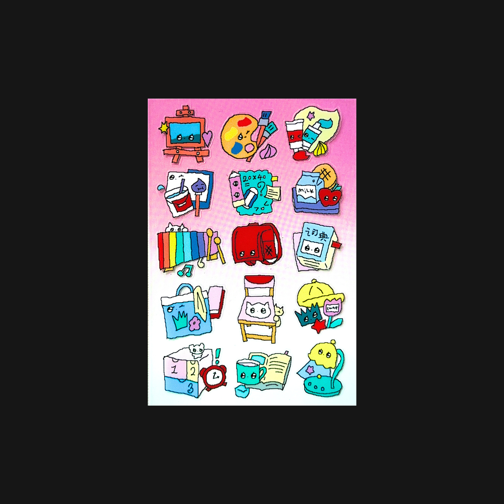 YAO x Creamhoney - Elementary Diary Sticker Sheet