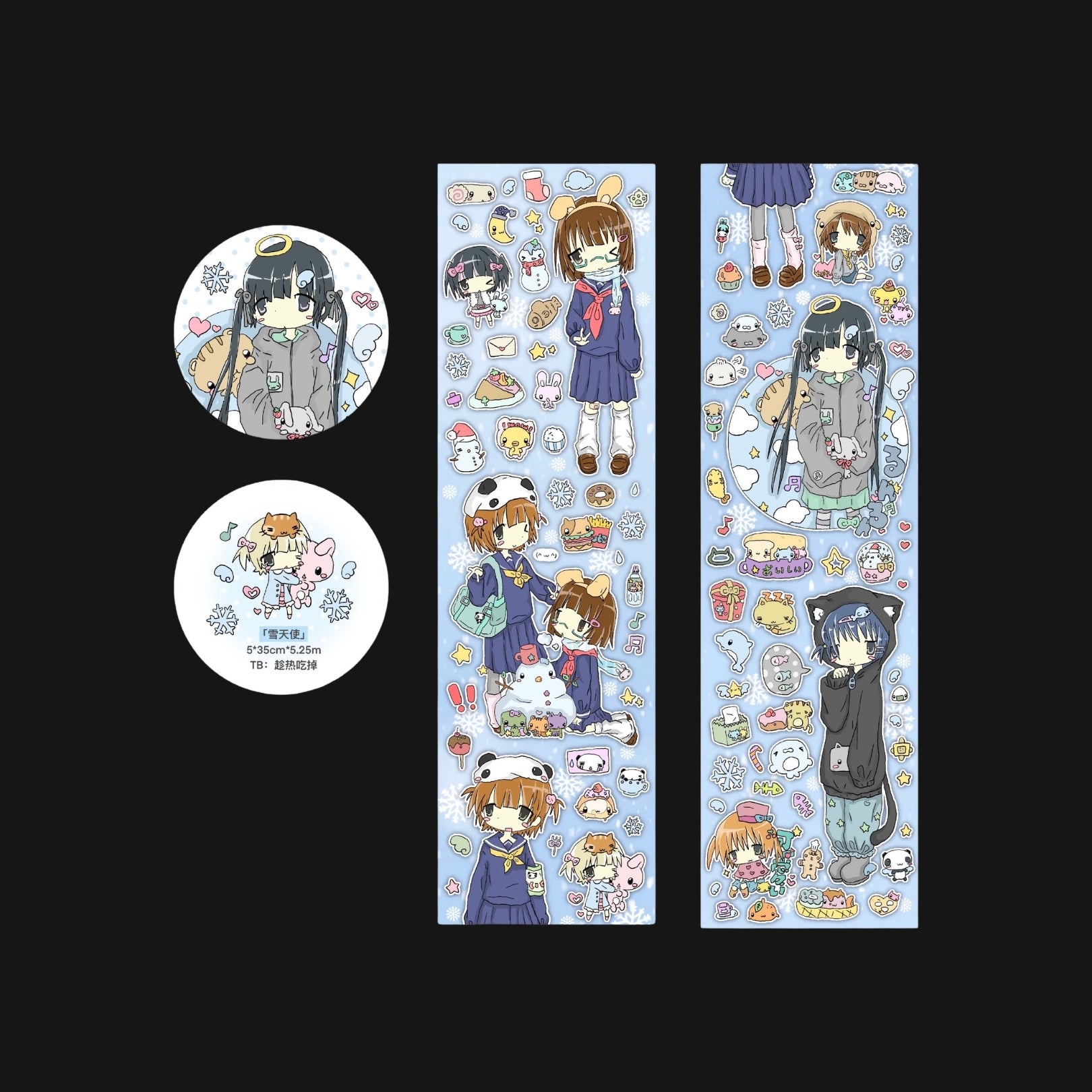 EAT HOT - SNOW ANGEL STICKER ROLL