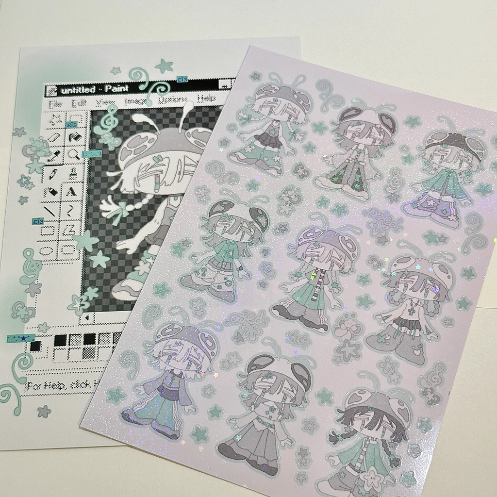 EAT HOT - LITTLE GRASS OOTD STICKER SHEET