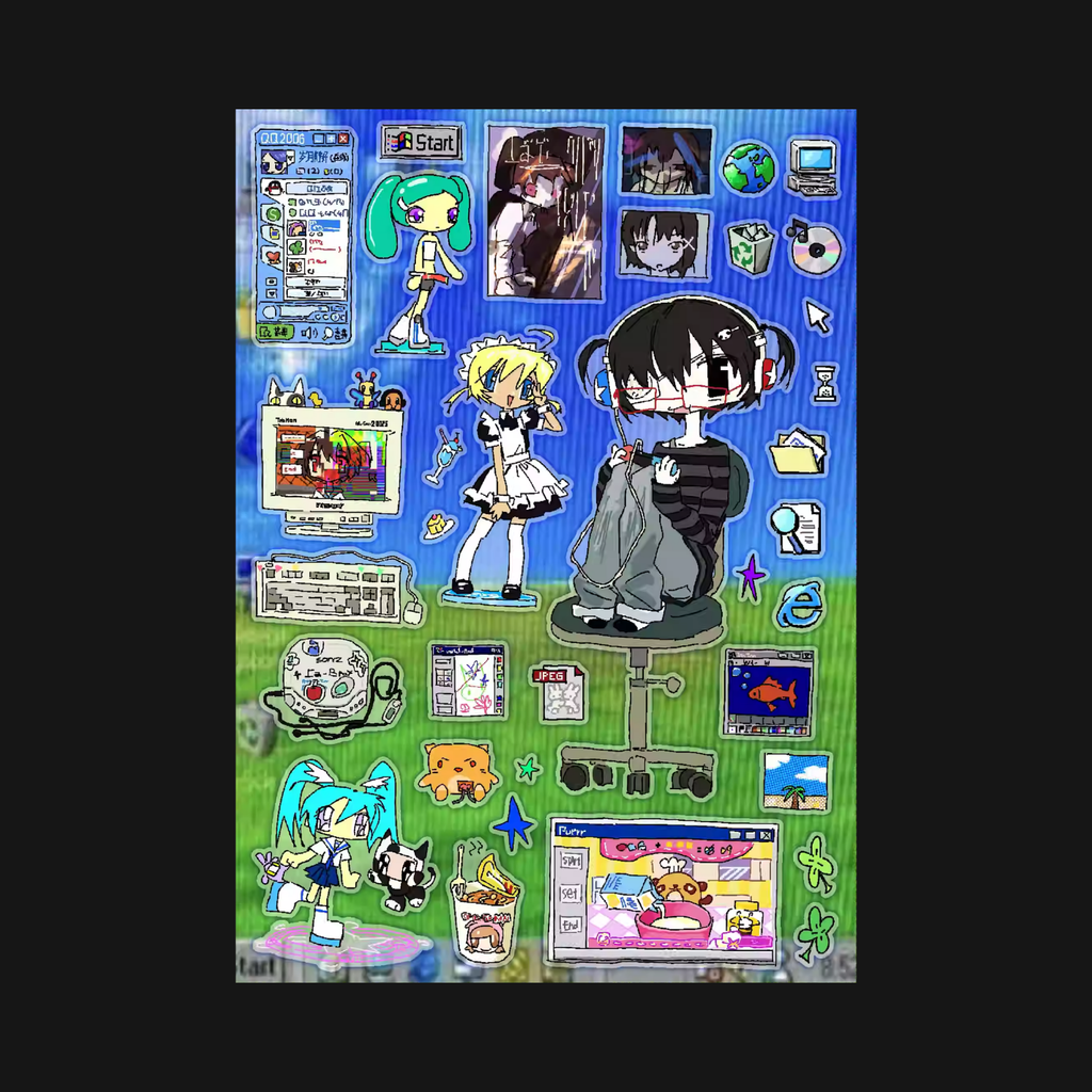 Eat Hot - Electronic Geek Sticker Sheet