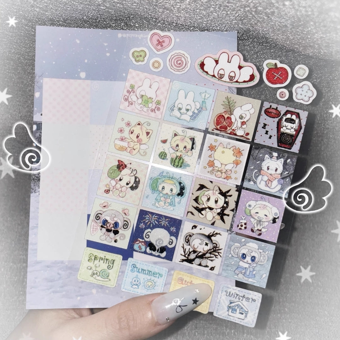 PIPIDOG - THEIR FOUR SEASONS STICKER SHEET