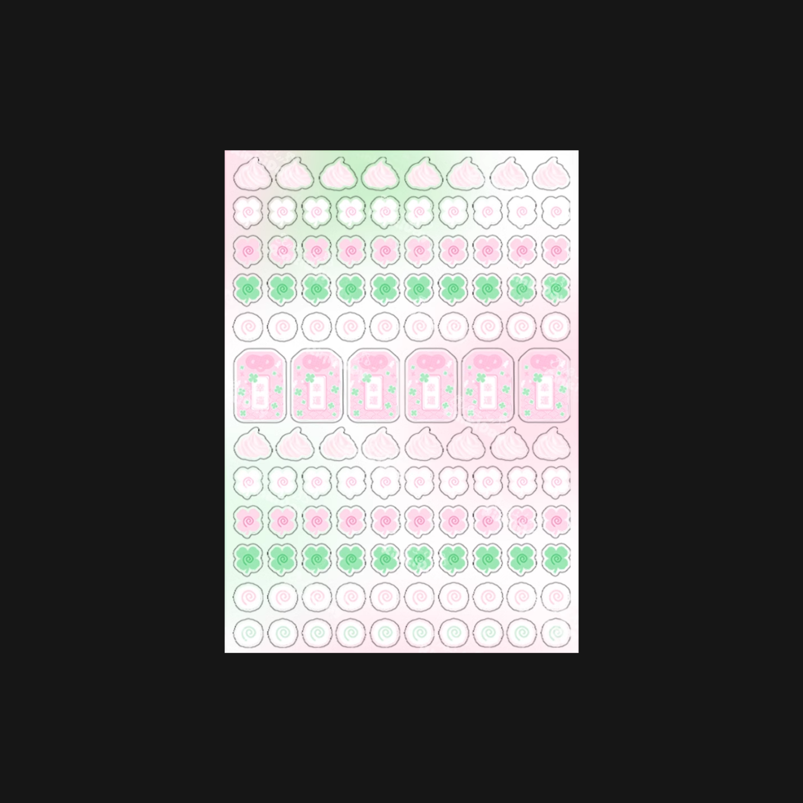 Rinki Day - Clover Fish Cake Sticker Sheets