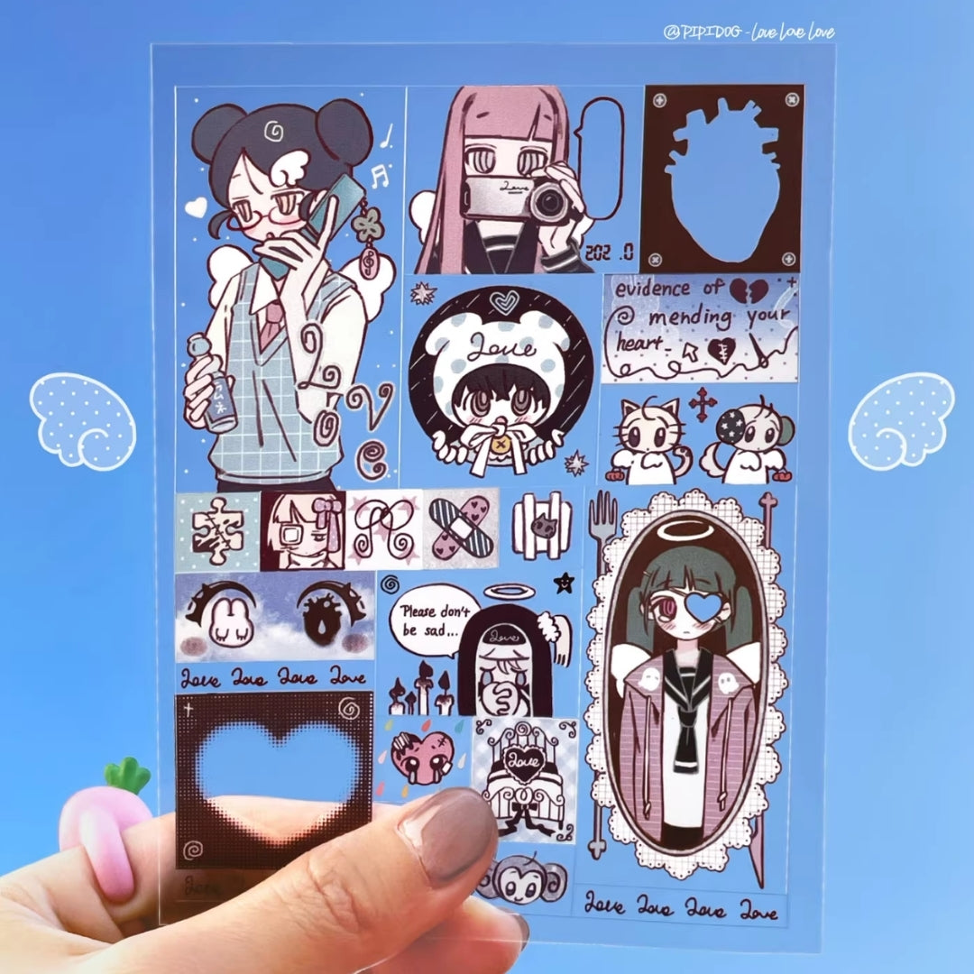 PIPIDOG - LOVE LOVE LOVE STICKER SHEET