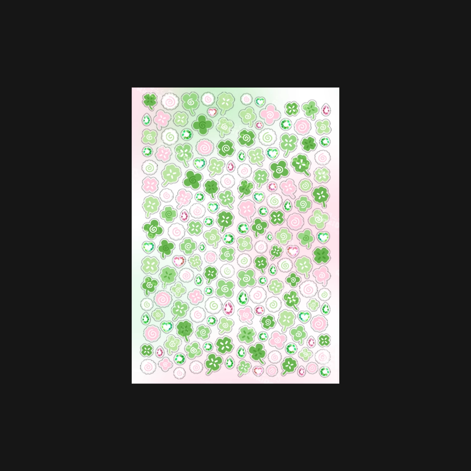Rinki Day - Clover Fish Cake Sticker Sheets