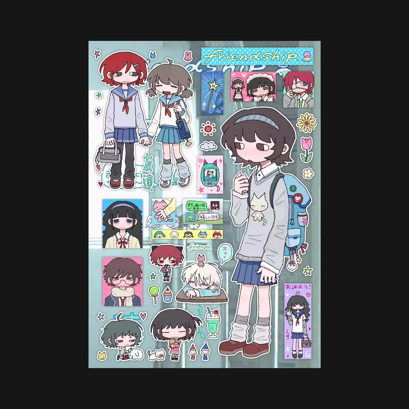 EAT HOT - LONG LIVE FRIENDSHIP STICKER SHEET