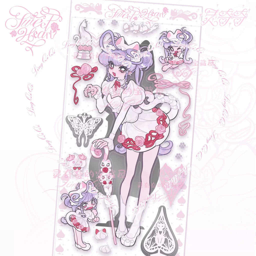 LIN QIQI - SWEET HEART STICKER SHEETS