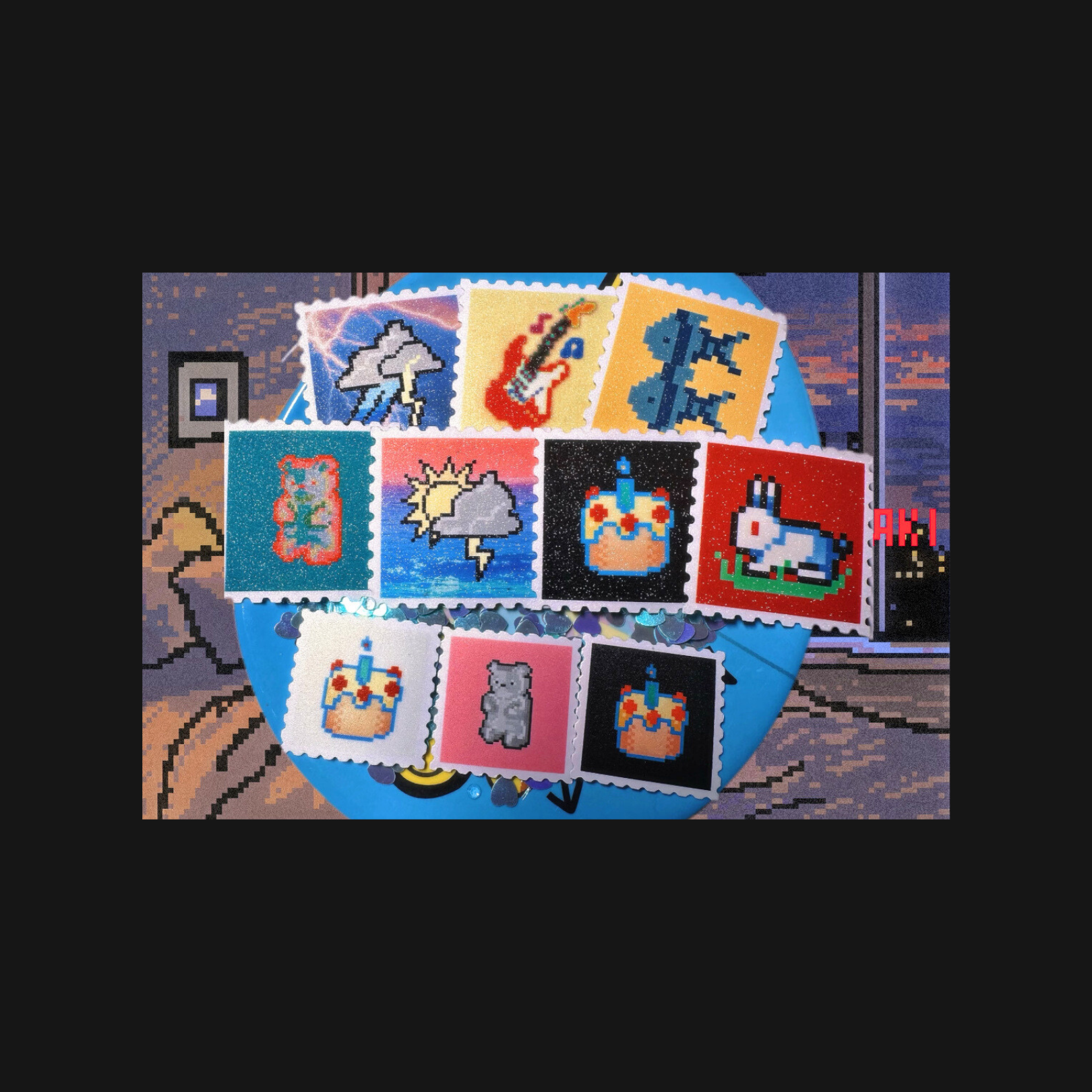 Combustible Tears - Pixel Stamps Sticker Pack