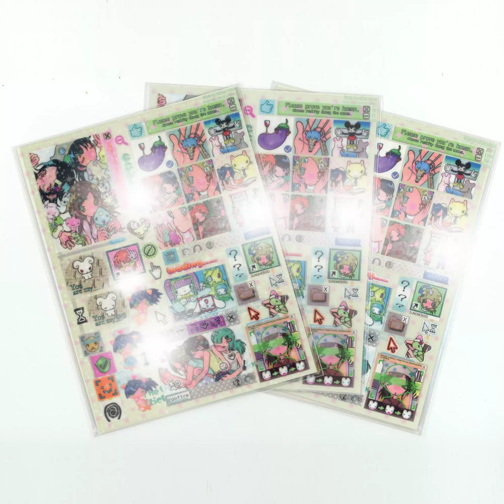 SUNONEBIRD - THE VORTEX OF VERIFICATION CODES STICKER SHEET