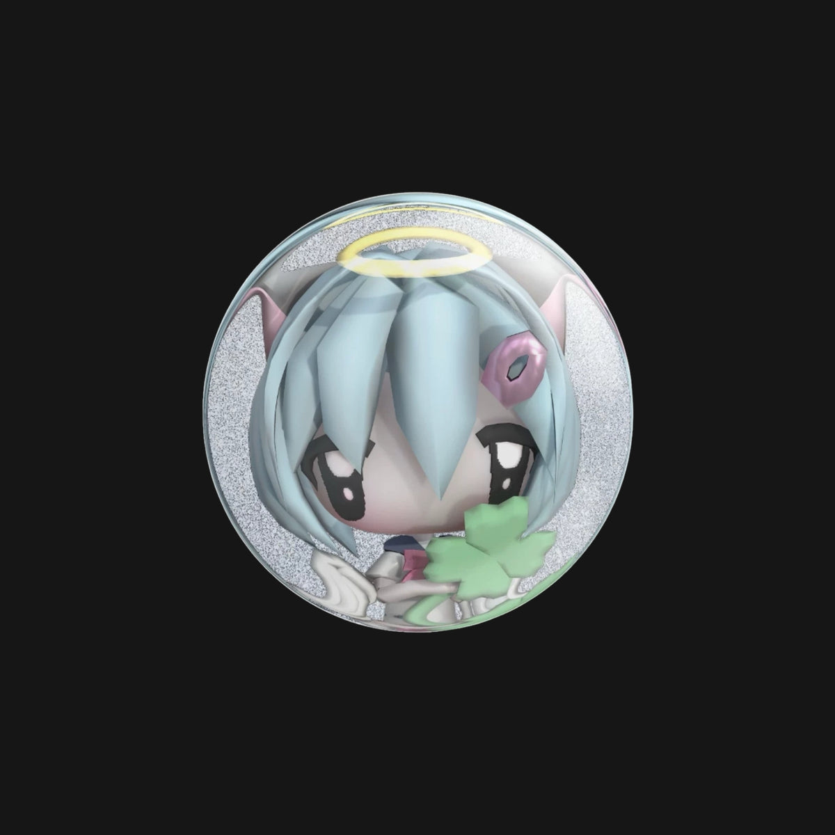 CARAMEL RAIN - SILVER GLITTER BADGE