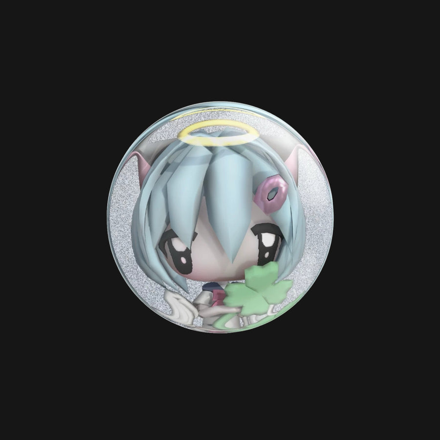 CARAMEL RAIN - SILVER GLITTER BADGE