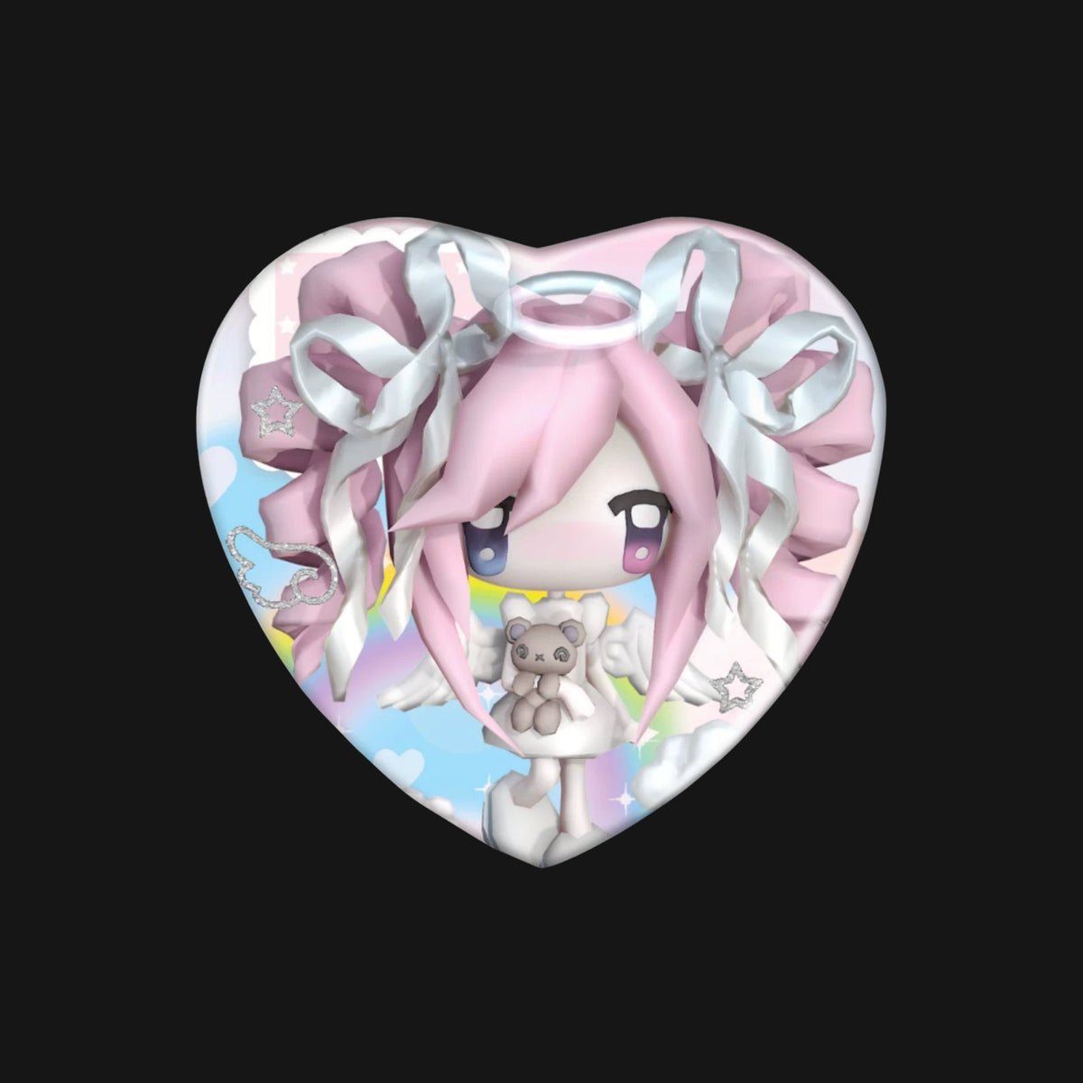 CARAMEL RAIN - HEART ANGEL BADGE