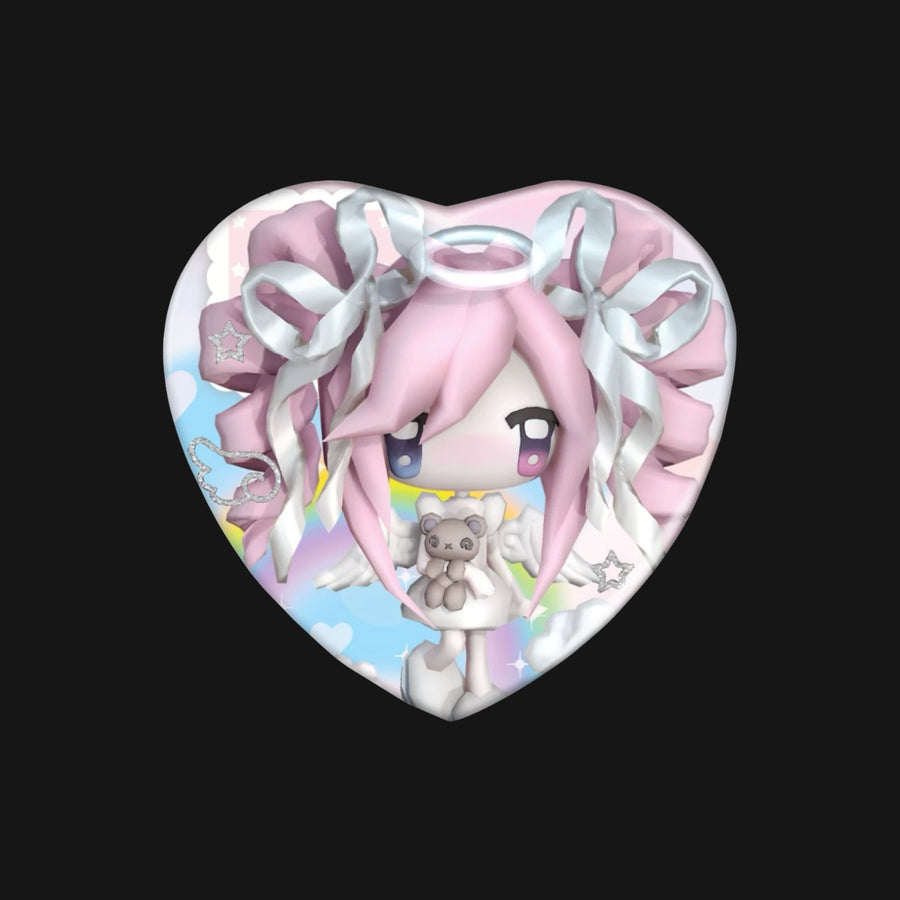 CARAMEL RAIN - HEART ANGEL BADGE