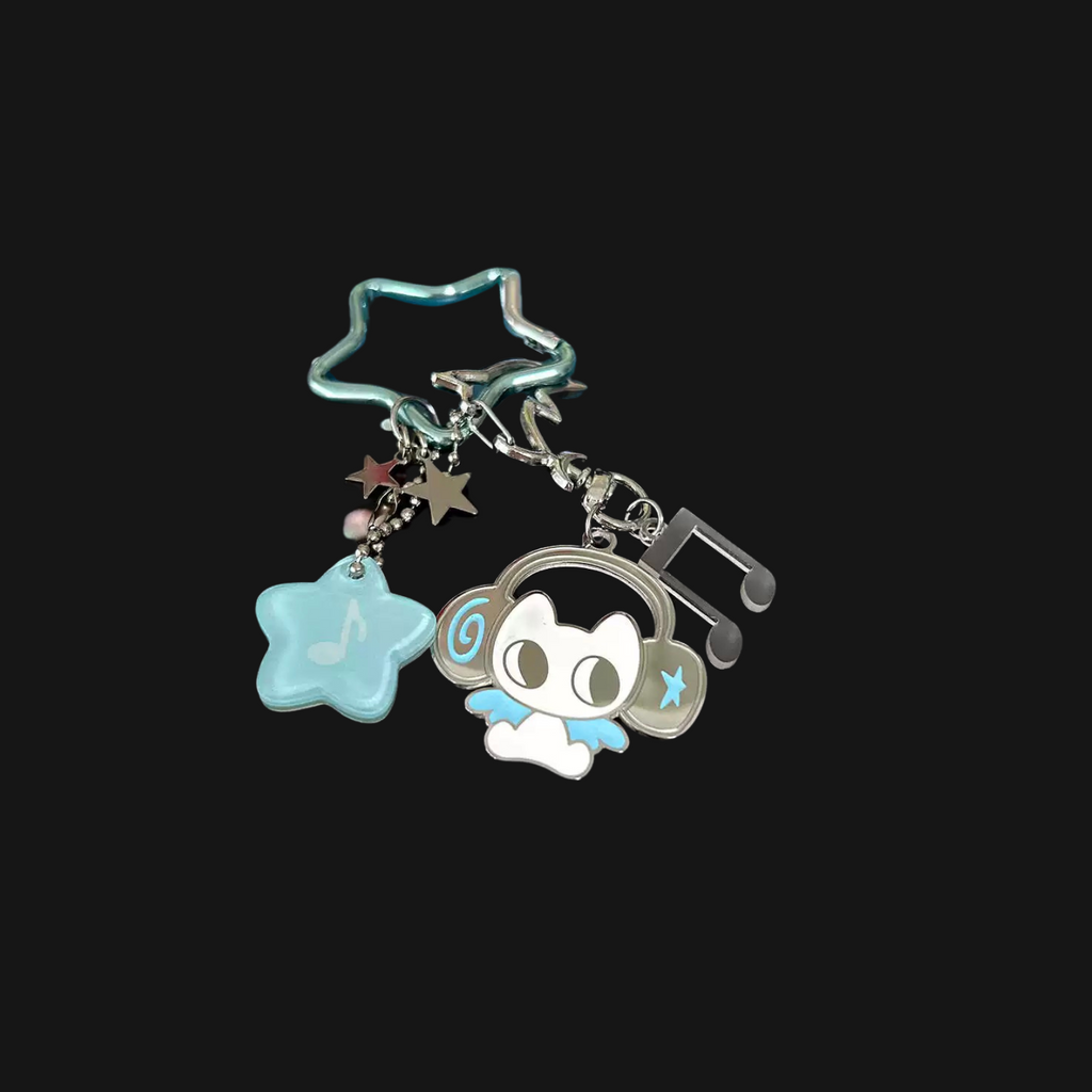 Congming - Headphone Cat Keychain