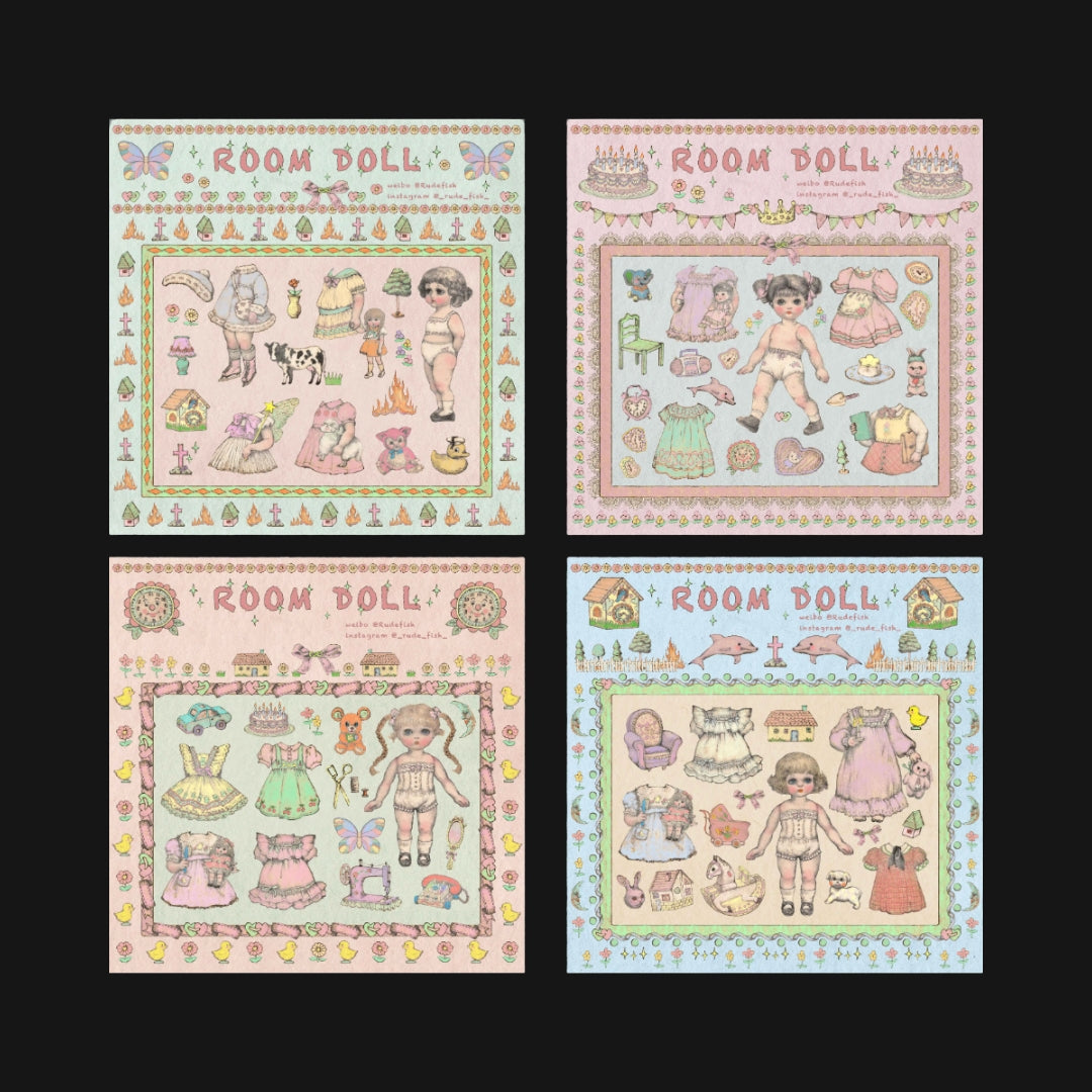 RUDEFISH - ROOM DOLL STICKER SHEET