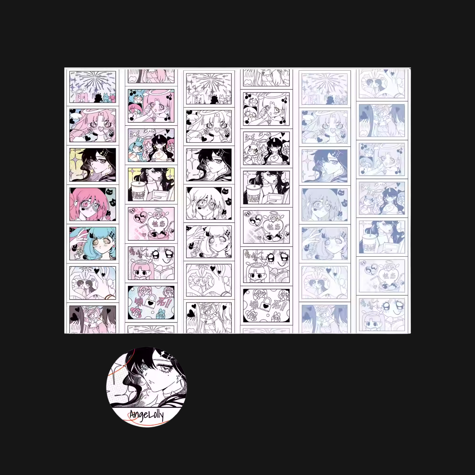 Agugu - Girls’ High School Days Sticker Roll