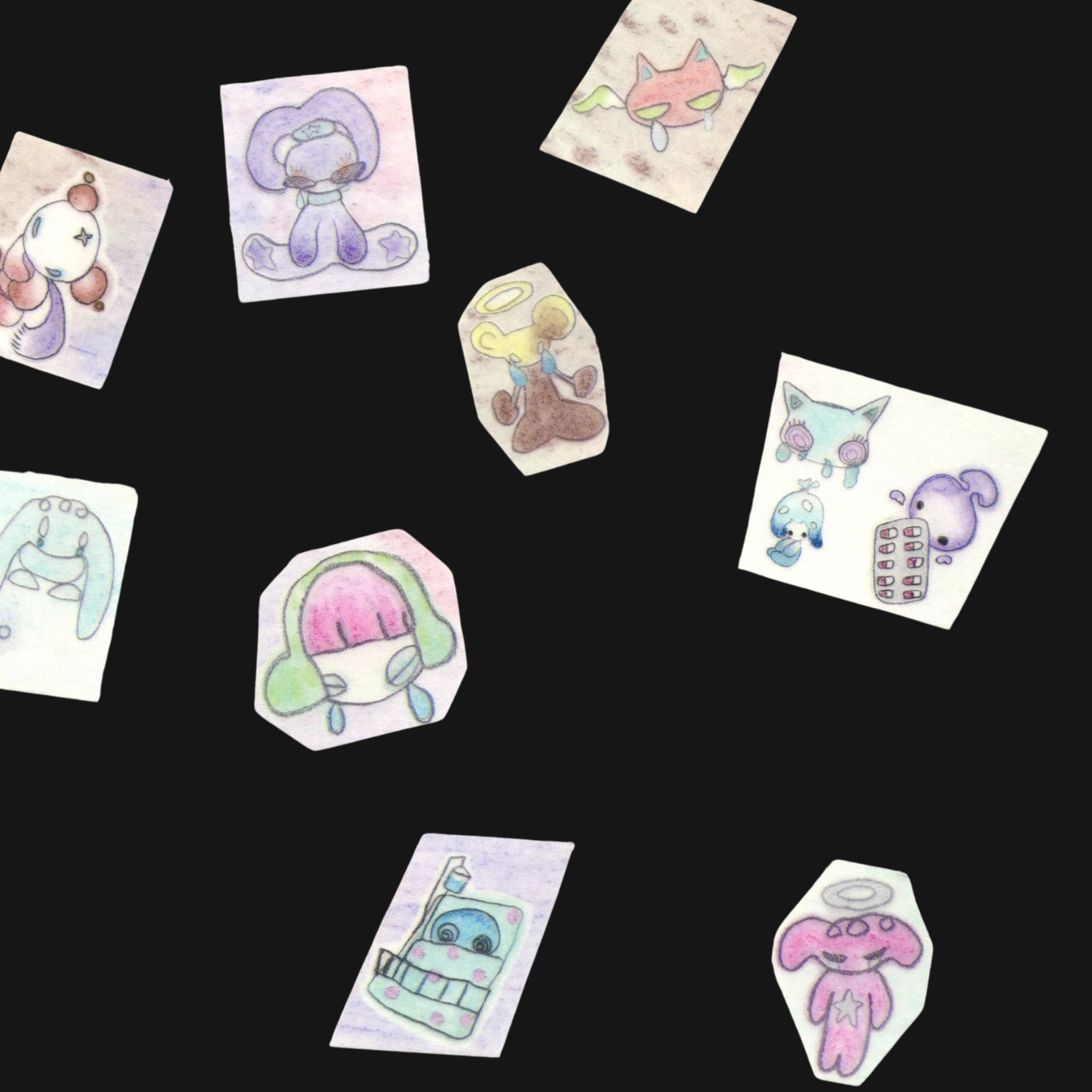 Agnello - Crying Creatures Sticker Roll