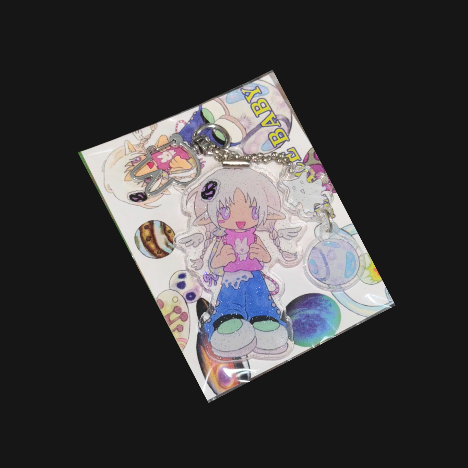 Oliwa x Chugging Yogurt - Space Baby Keychain