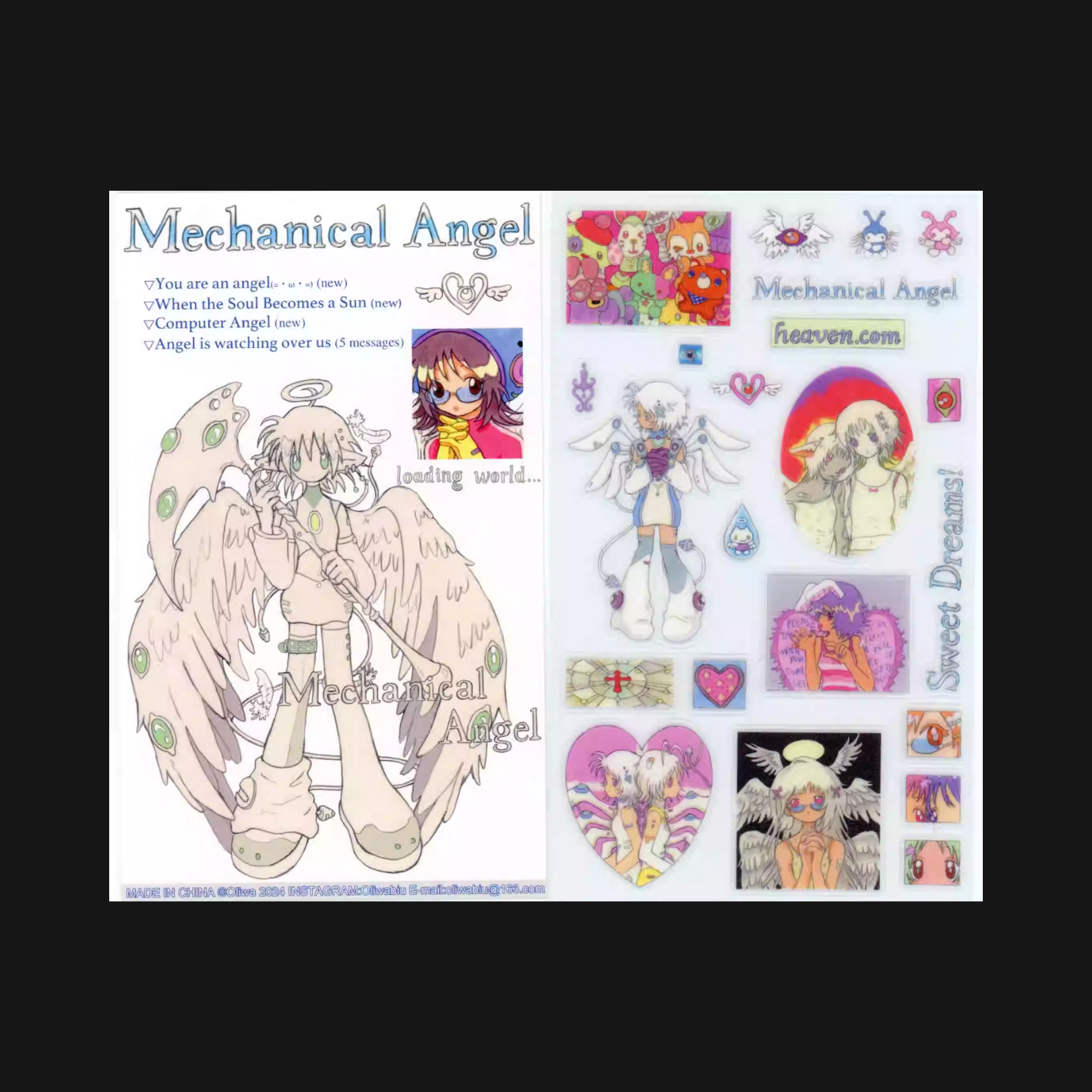 Oliwa - Mechanical Angel Sticker Sheet