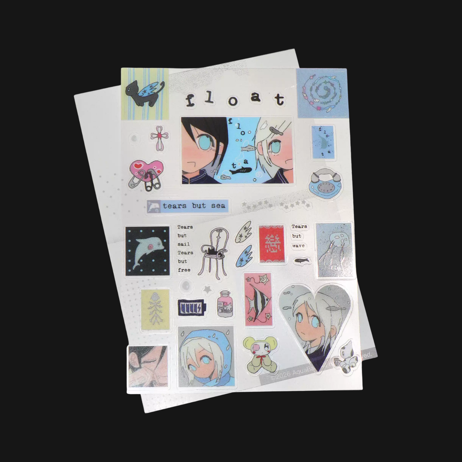 AHEAVEN - TEARS ARE TINY OCEAN STICKER SHEET