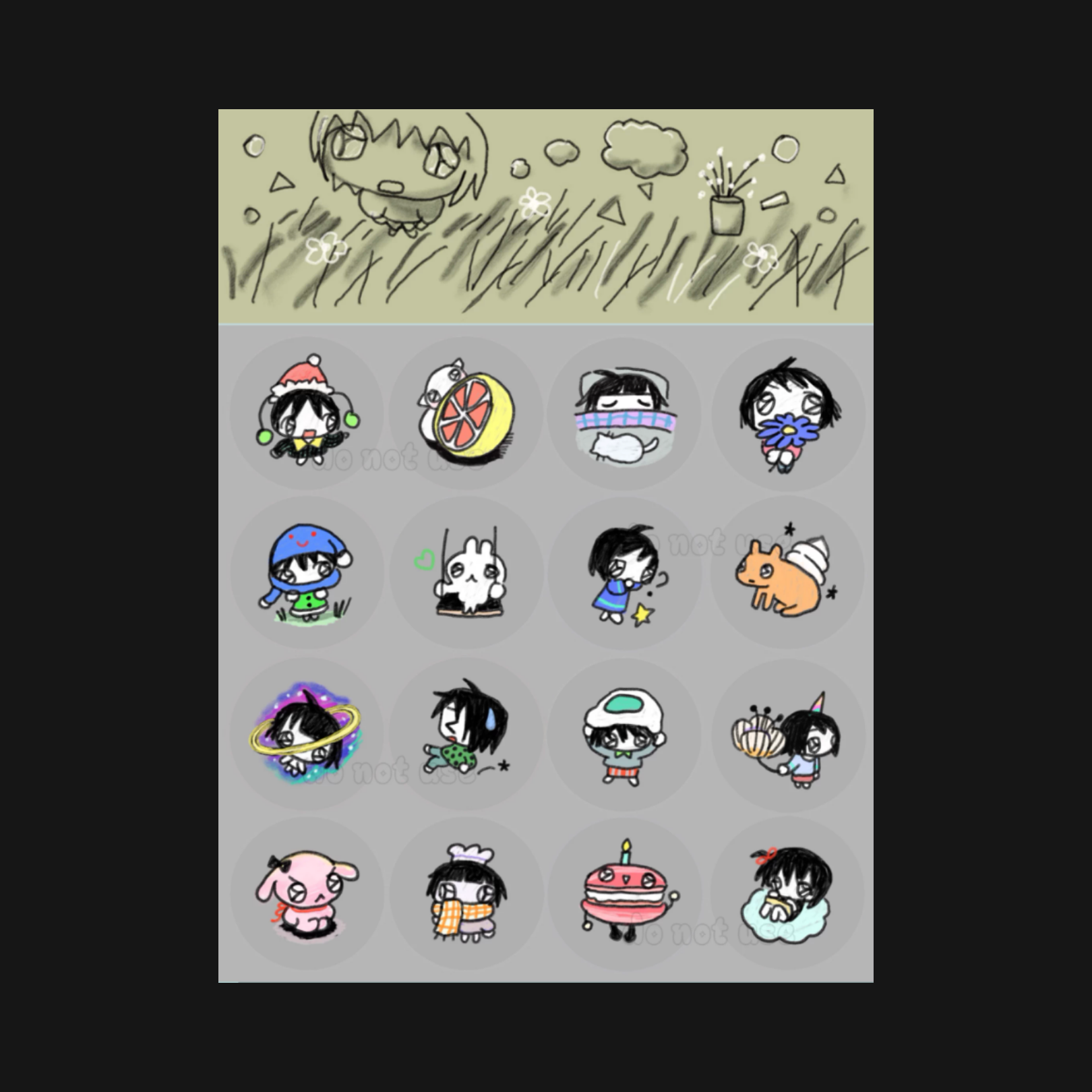KAOLATREE - GREY STICKER SHEET