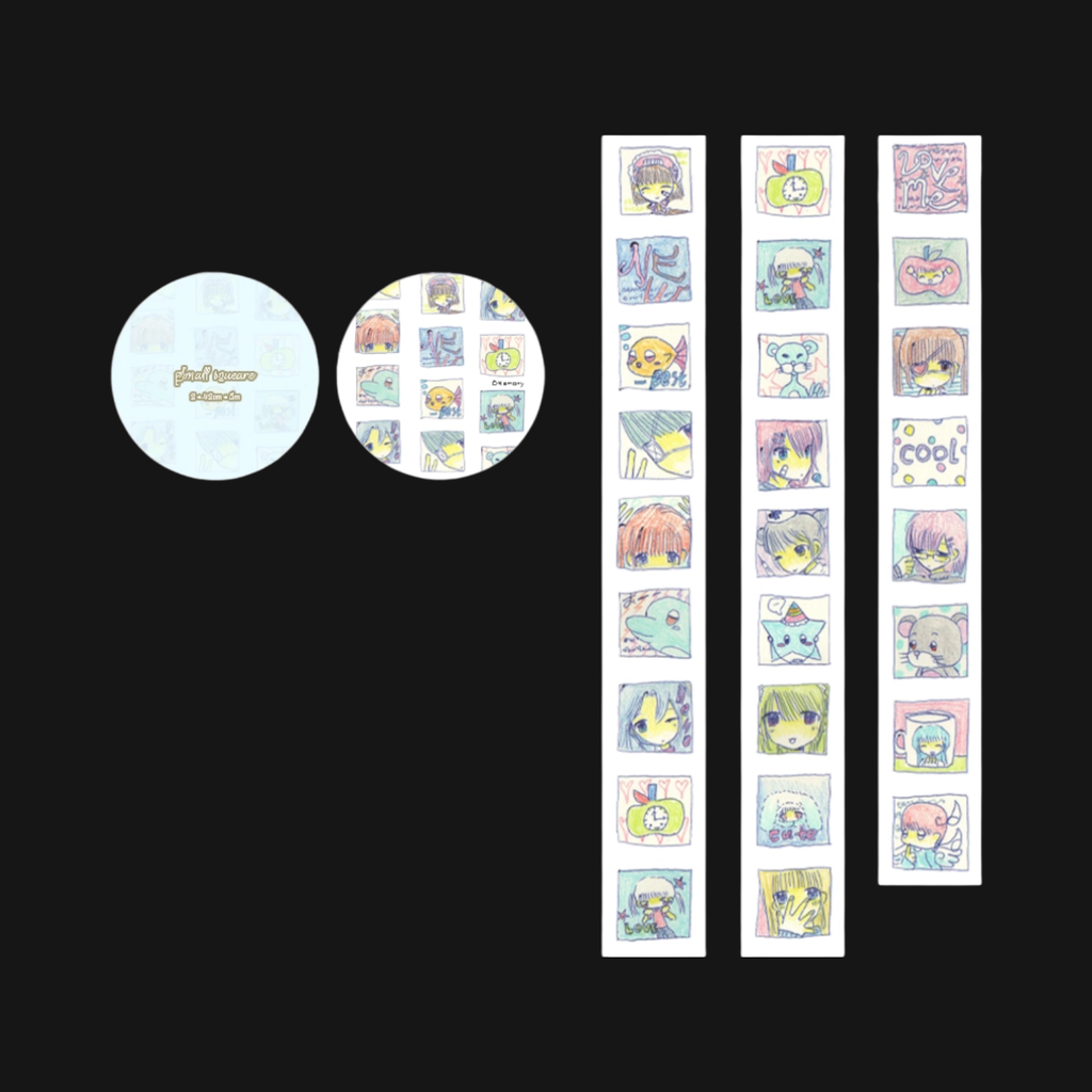 NEMONY - TINY CUBES WASHI PAPER STICKER ROLL