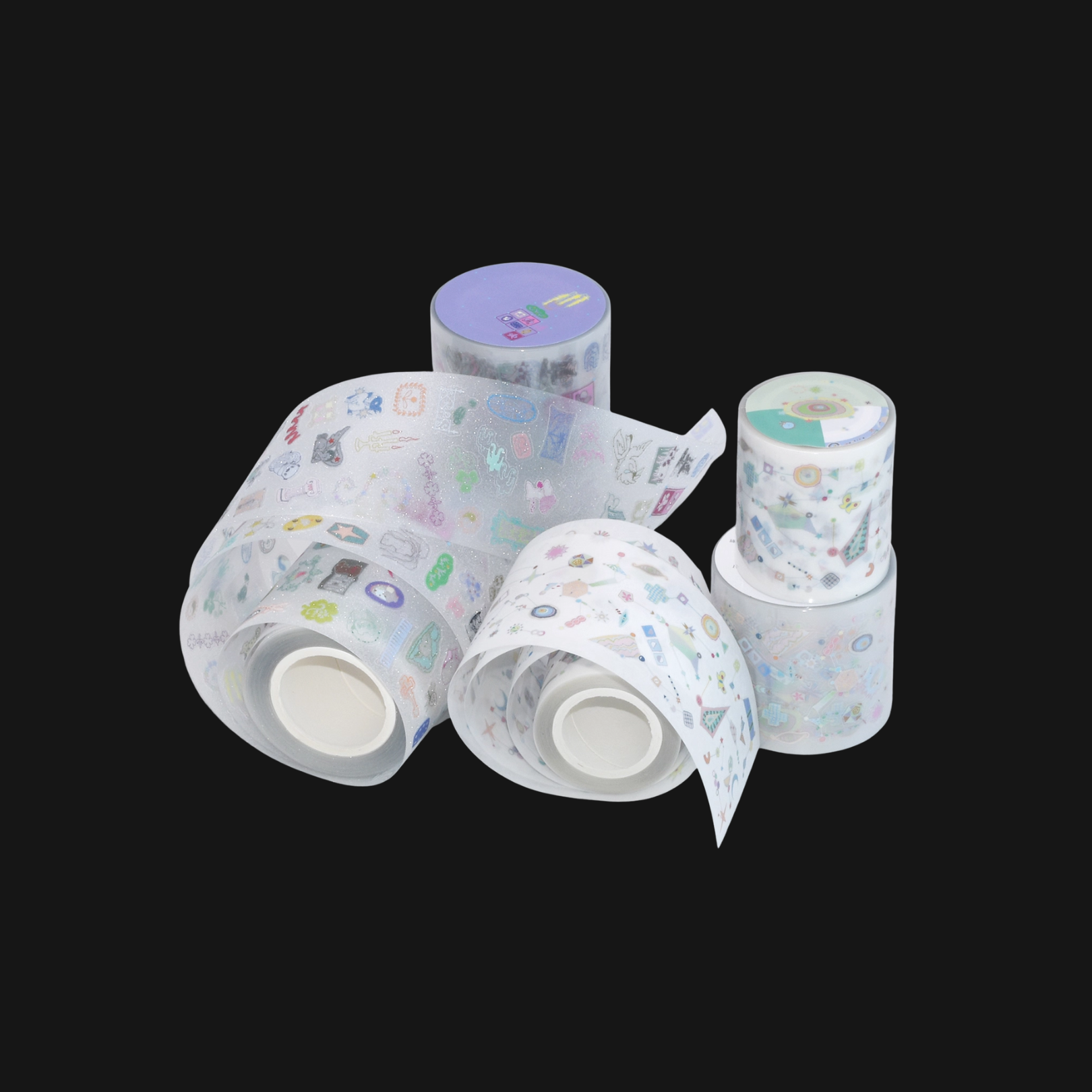 GALACTIC MESSENGER - VINTAGE STAMP STICKER ROLL