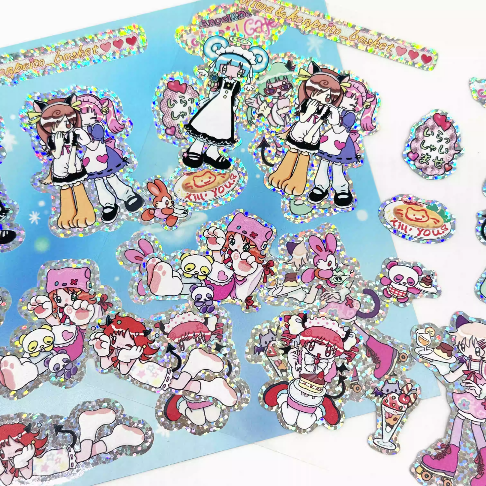 Oliwa - Angel & Devil Maid Cafe Sticker Sheet