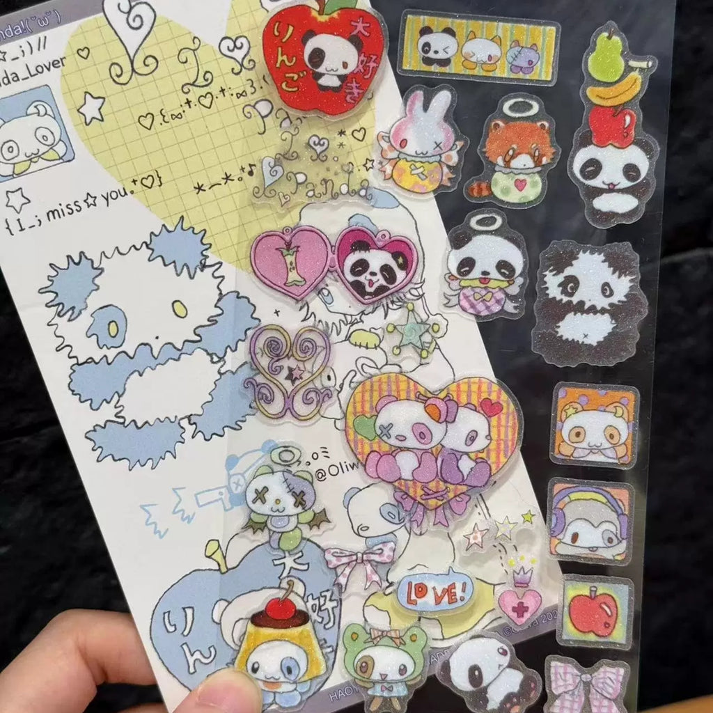 OLIWA X YOGURT BINGE - PANDA LOVER STICKER SHEET