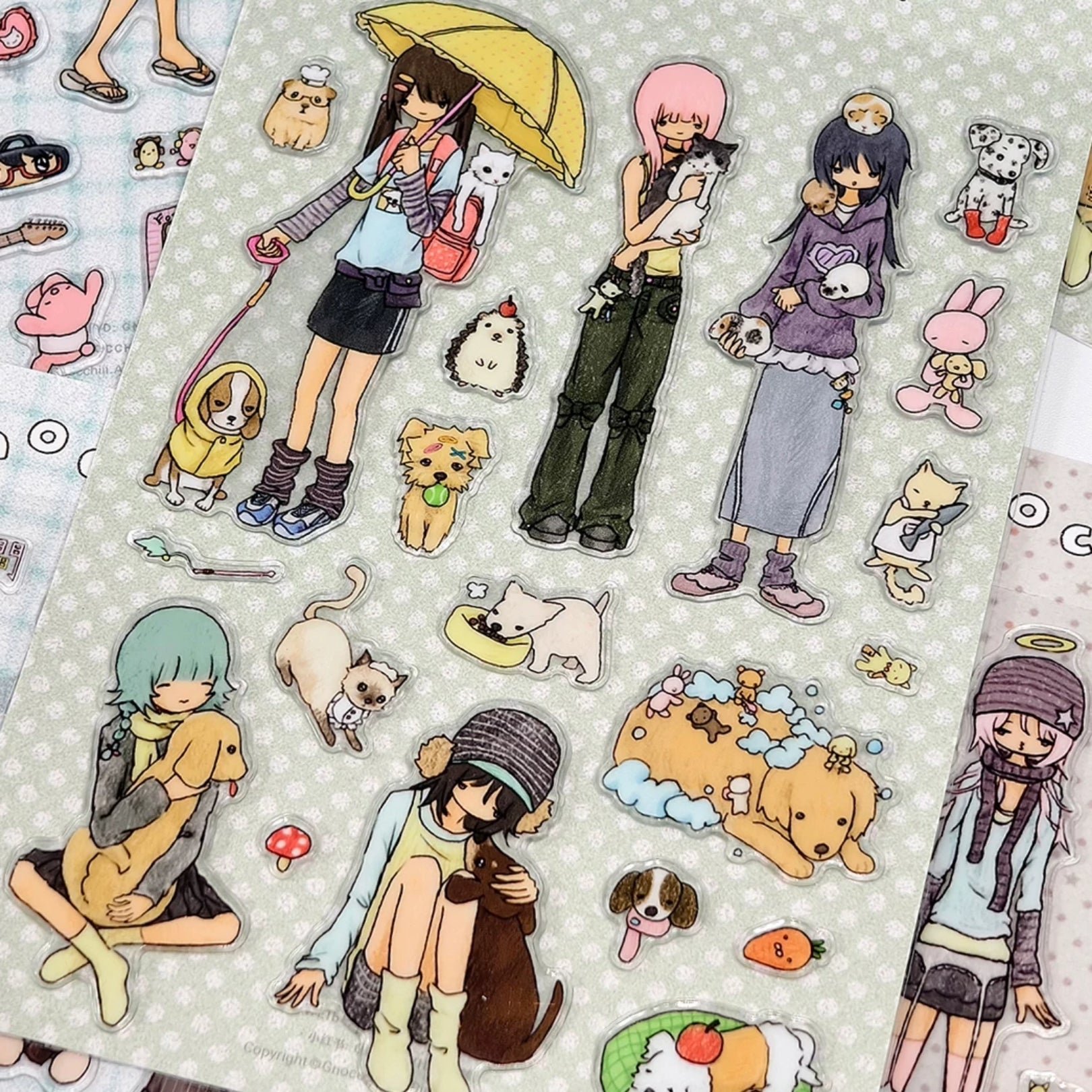 GNOCCHIII - GOOD FRIENDS PUFFY STICKER SHEET
