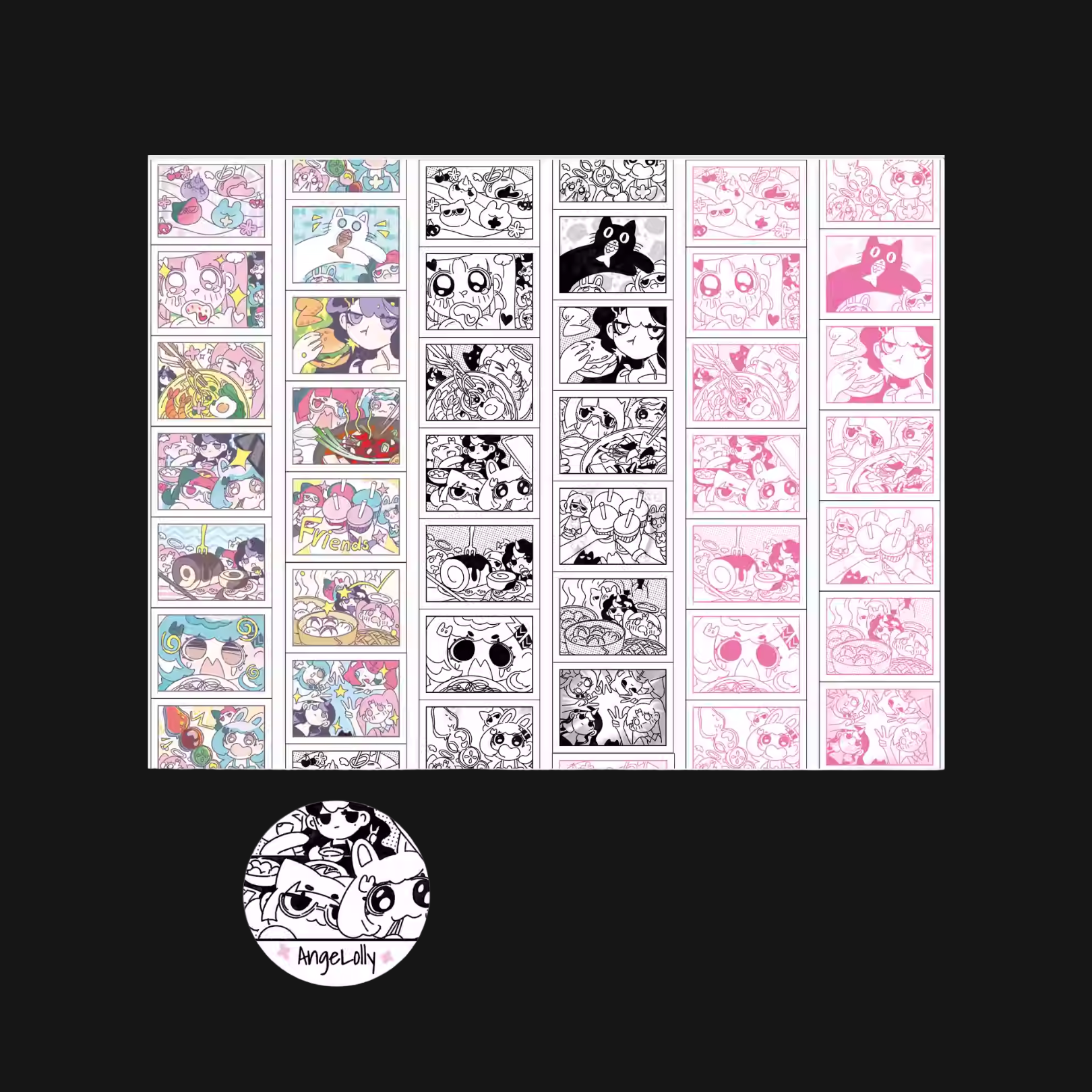 Agugu - Girls’ High School Days Sticker Roll