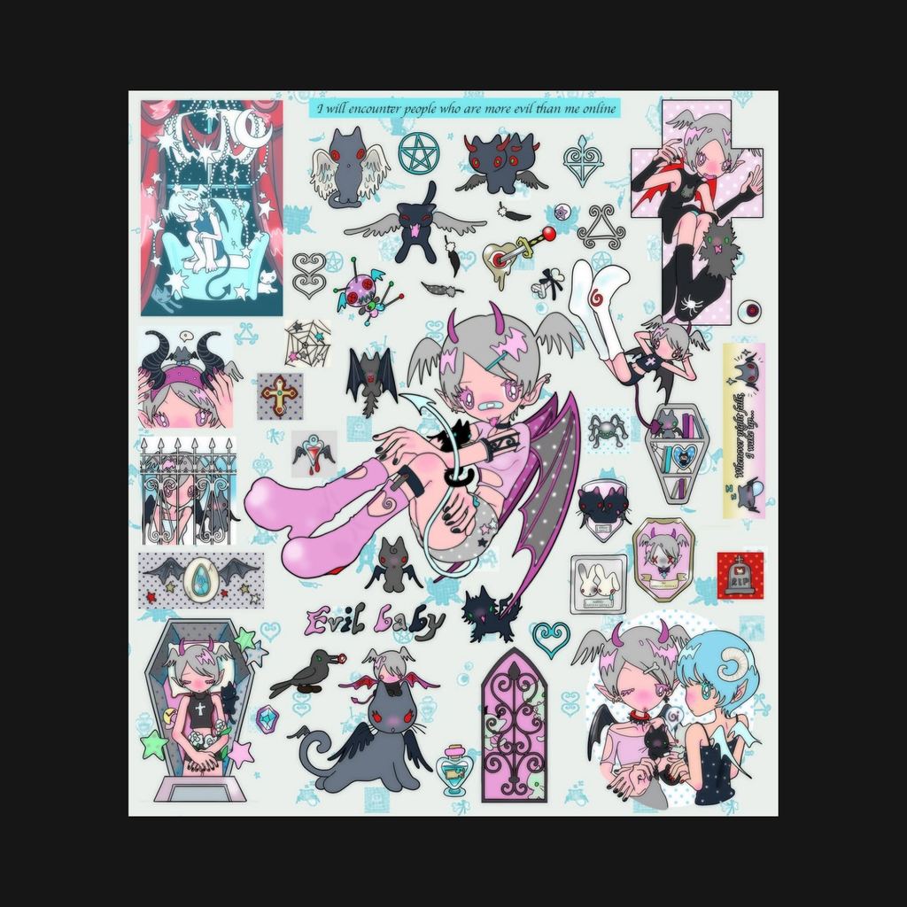 SUNONEBIRD X SWEETCOM - EVIL BABY STICKER SHEET