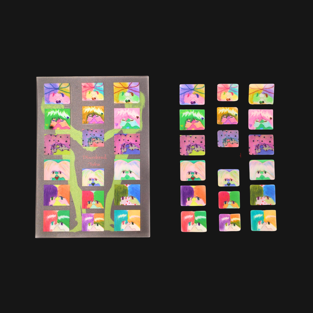 DISORDERED TWINS - KISS KISS STICKER SHEET