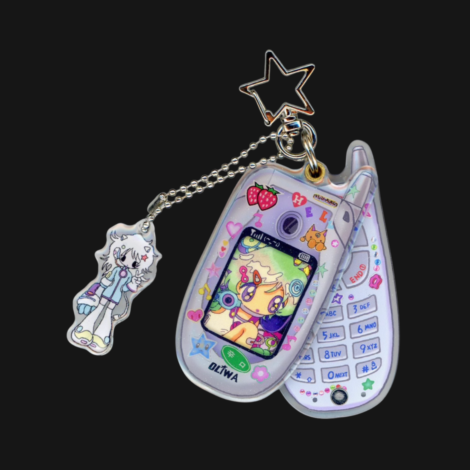 Oliwa - Mini Mobile Phone Keychain
