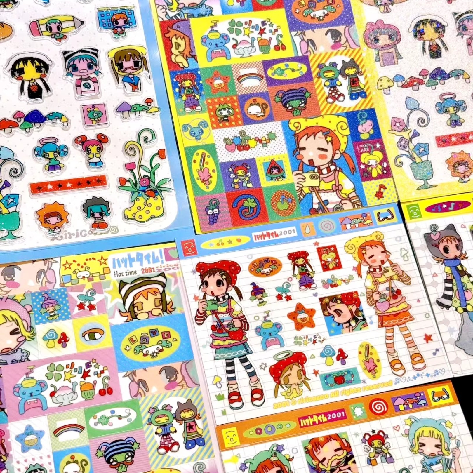 RIRICOZOO - HATTIME STICKER SHEET SET