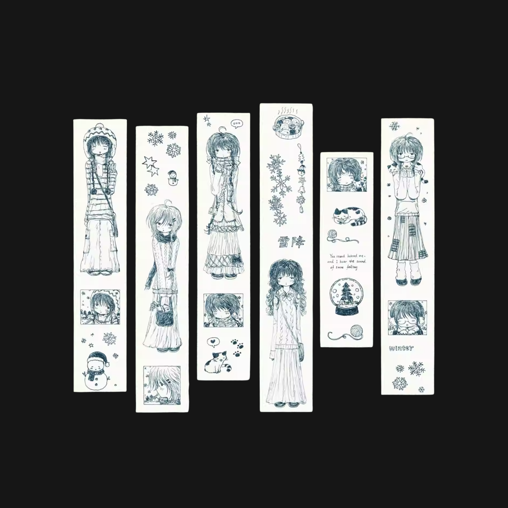 LIGHTED SNOW - SNOWFALL STICKER ROLL