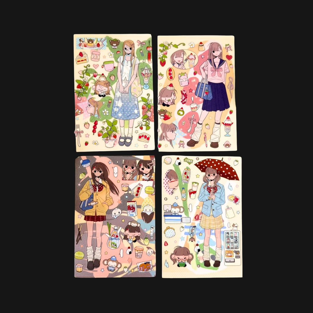 UNDER THE WATER - ANIME FIGURES STICKER SHEET
