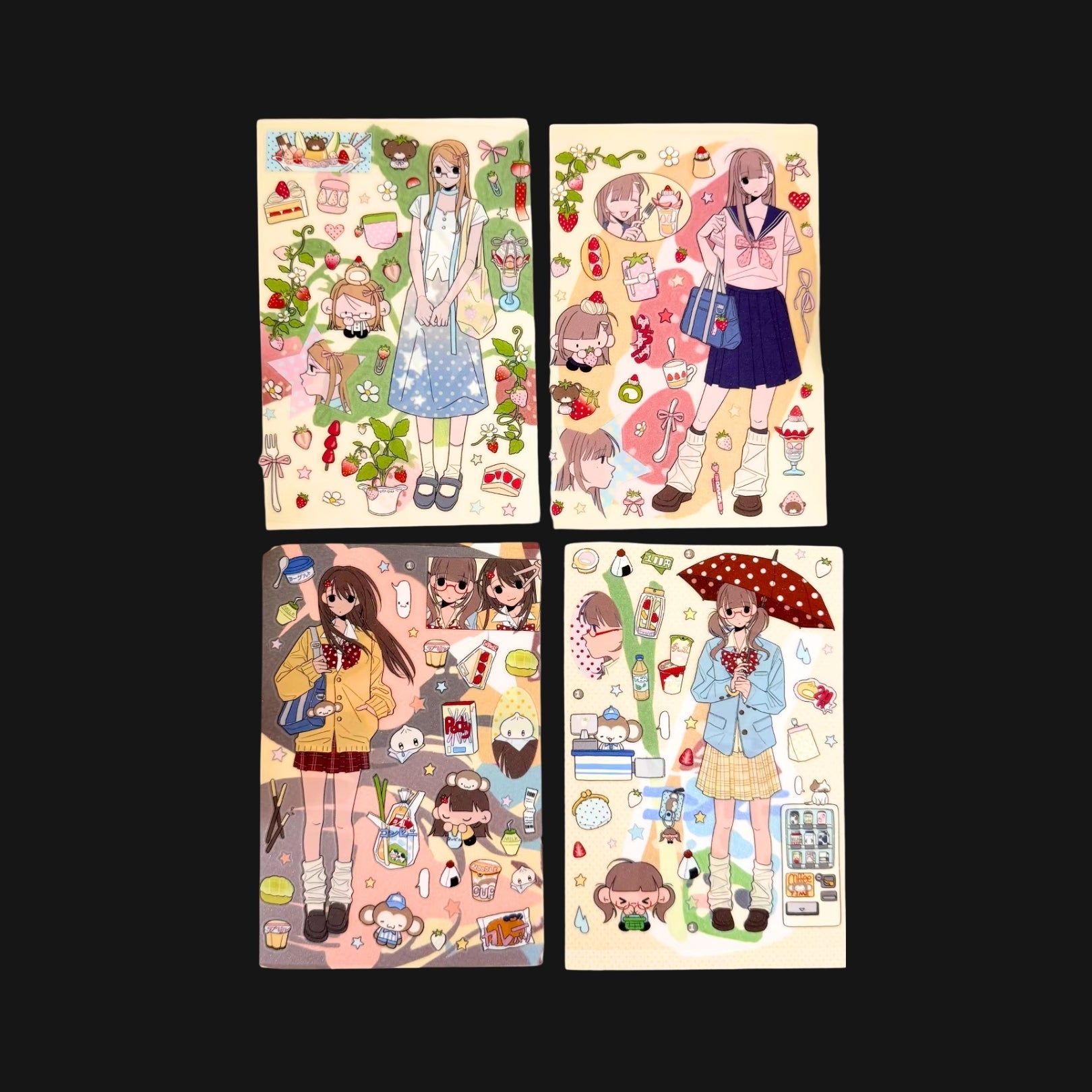 UNDER THE WATER - ANIME FIGURES STICKER SHEET