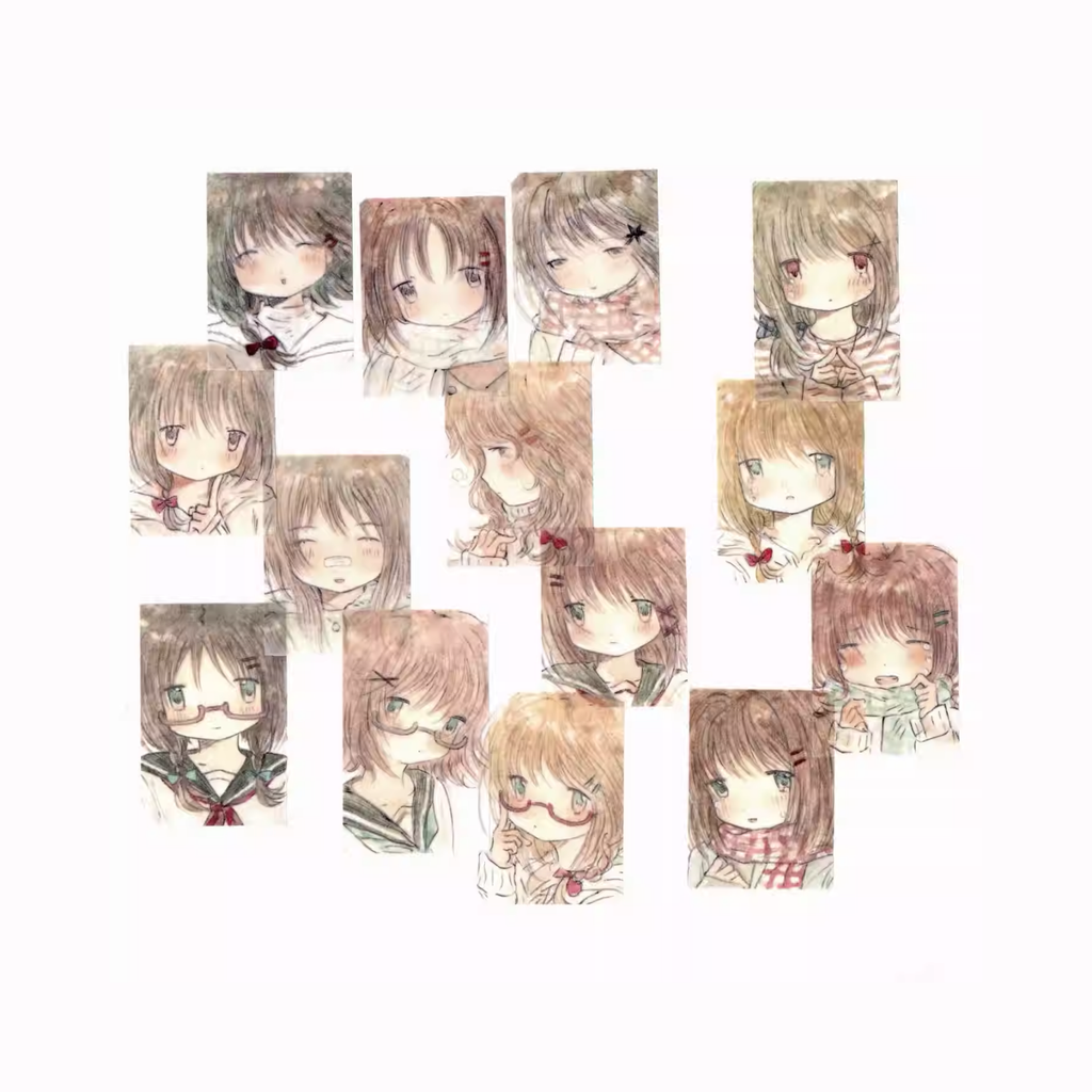 LIGHTED SNOW - GIRL AVATAR STICKER ROLL