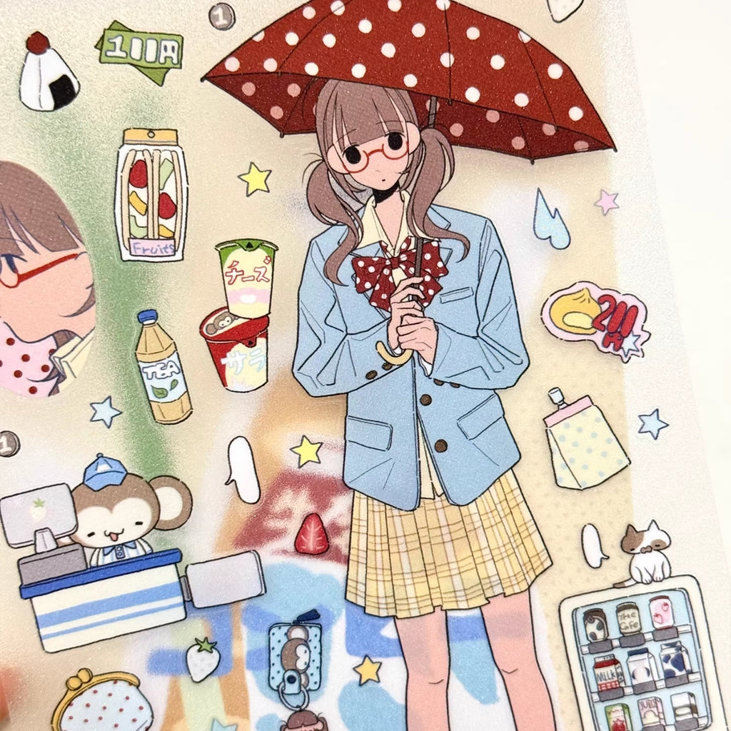 UNDER THE WATER - ANIME FIGURES STICKER SHEET