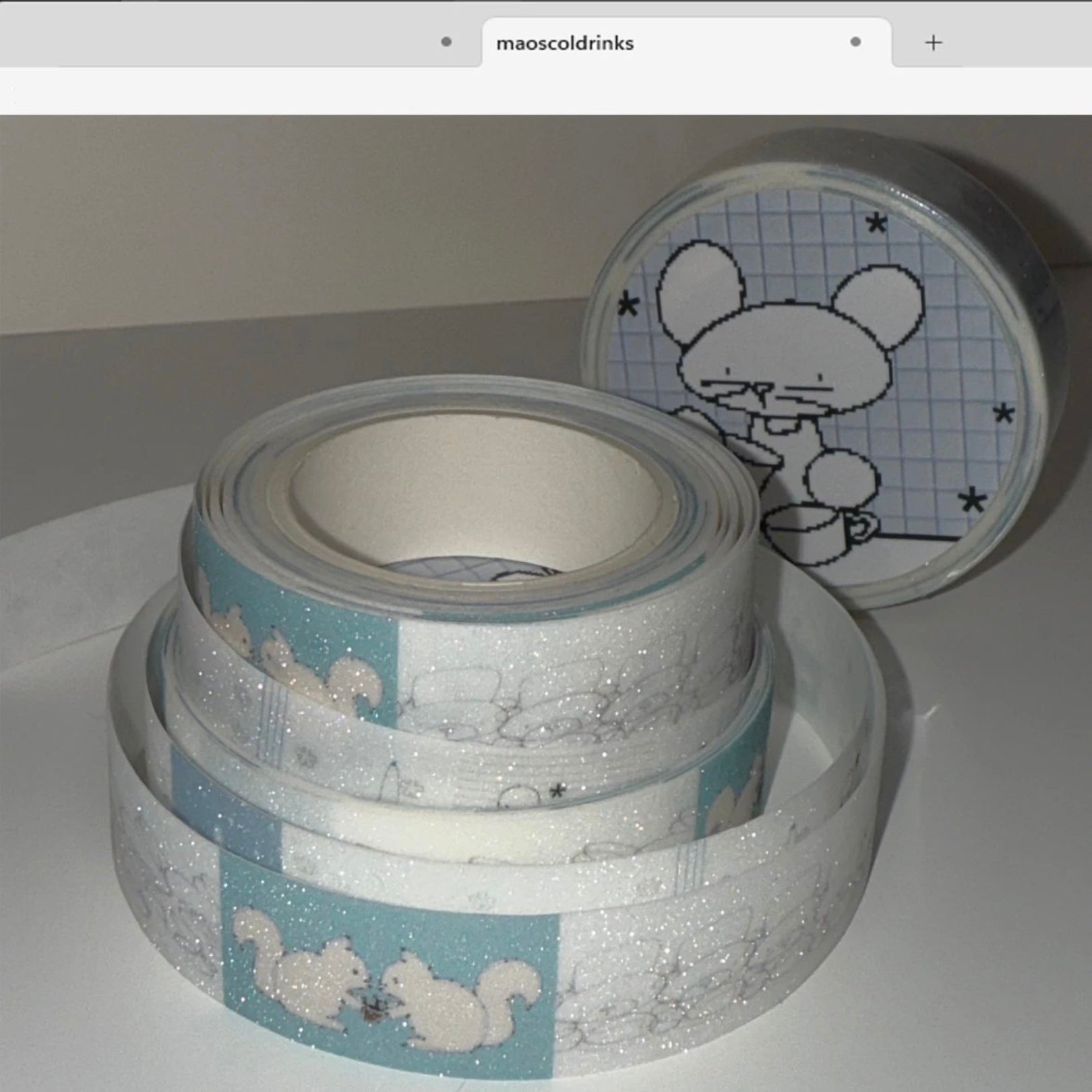 COLDRINKS - BEAR COFFEE WASHI TAPE STICKER ROLL