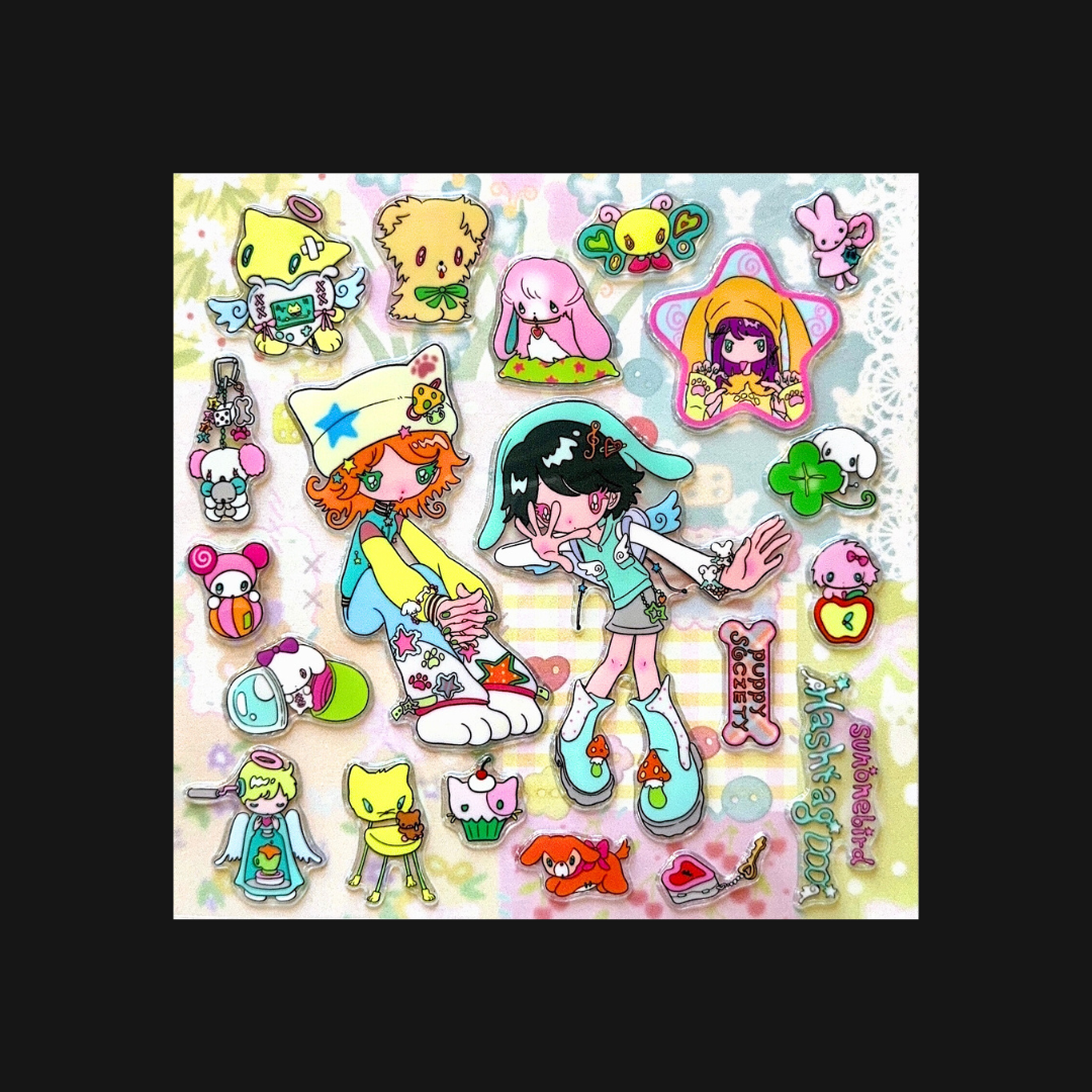 Sunonebird x Hashtag DDD - Originial Dopamine Puffy Sticker Sheet