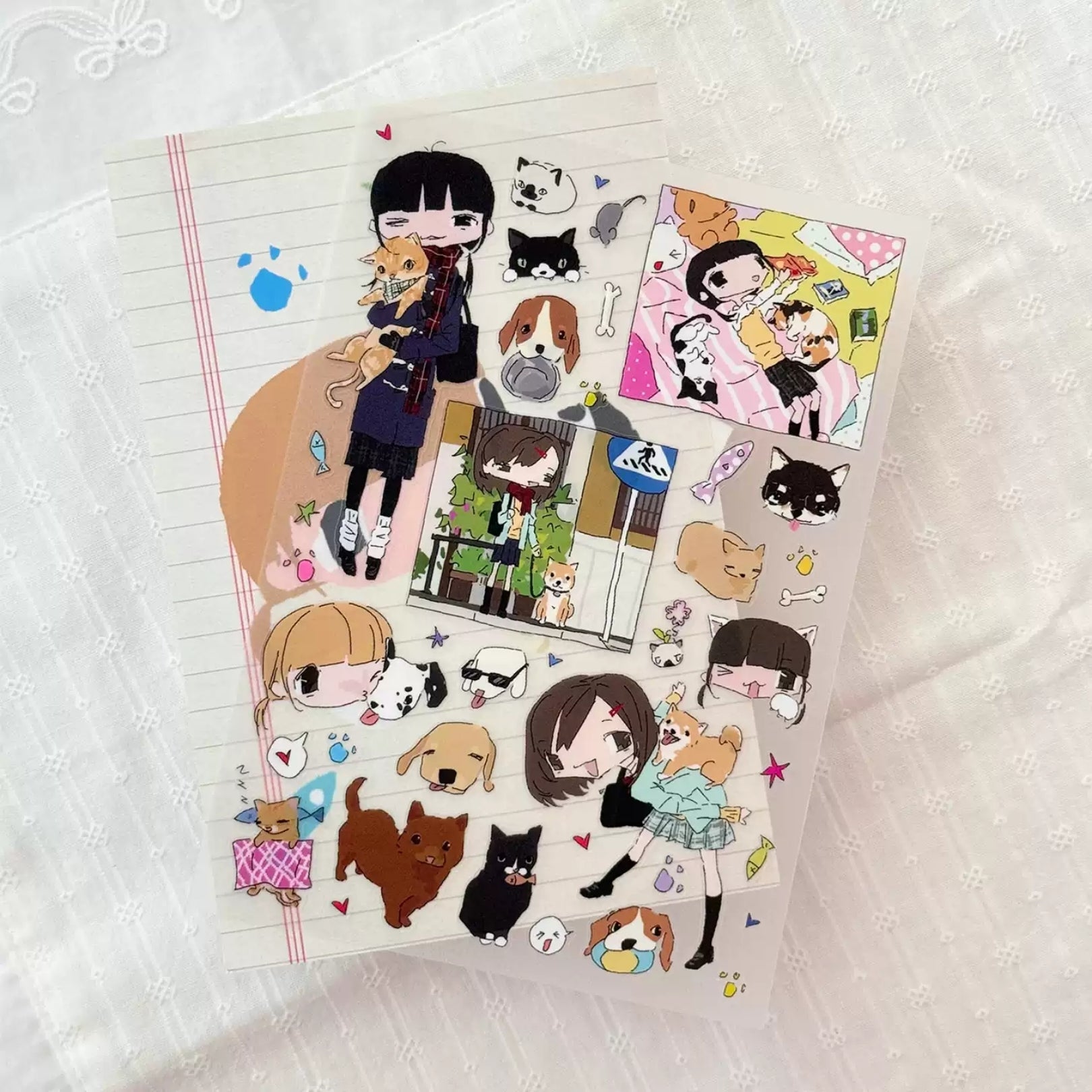 7.45 - CAT & DOG JOURNAL STICKER SHEET