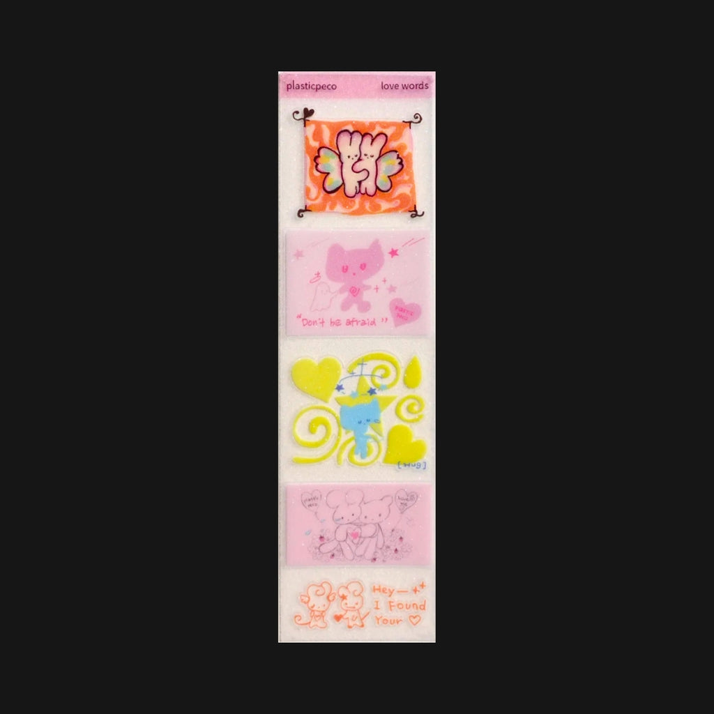 Plastic Peco - Love Words Sticker Sheet