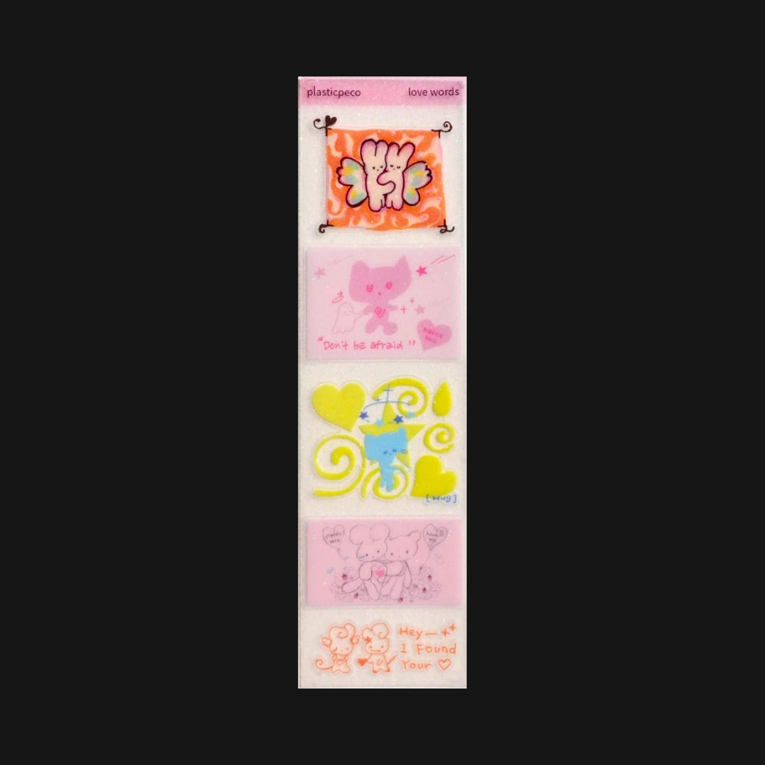 Plastic Peco - Love Words Sticker Sheet
